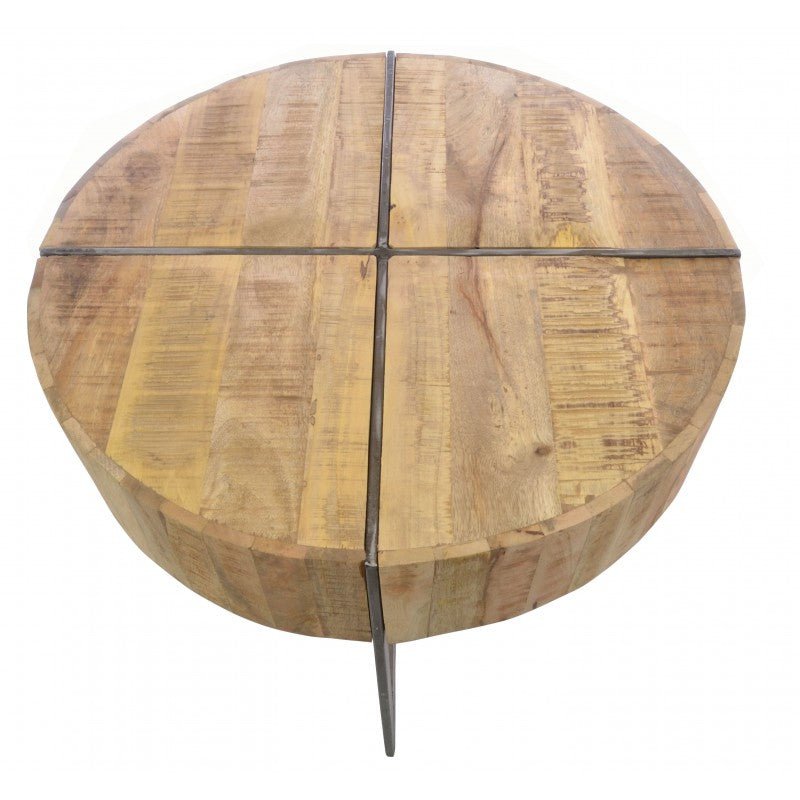 Kingdom Round Mango Wood Coffee Table - OLD05 - Uneeka