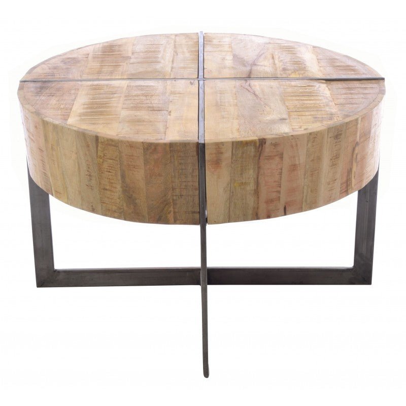 Kingdom Round Mango Wood Coffee Table - OLD05 - Uneeka