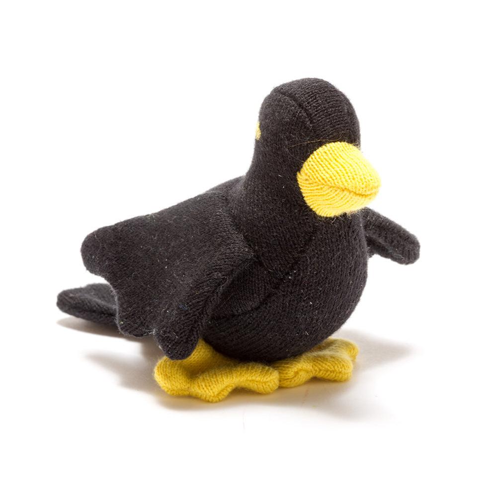 Knitted Blackbird Soft Baby Toy - BY5848 - Uneeka