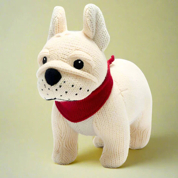 Knitted French Bulldog Soft Toy - BY4221 - Uneeka