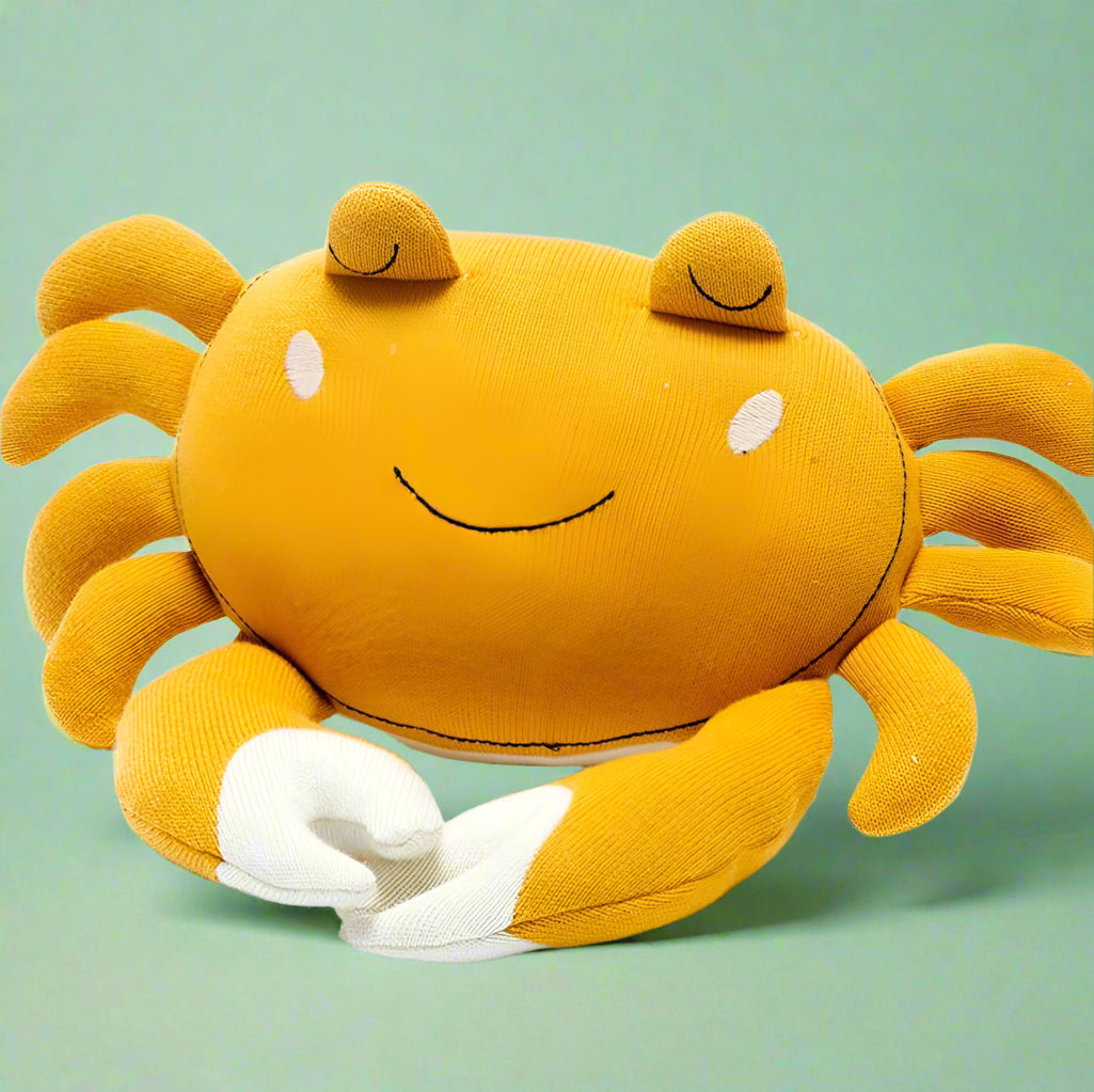 Knitted Organic Cotton Crab Toy - BY5823 - Uneeka