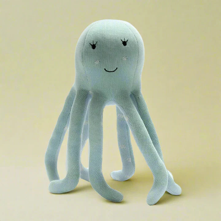 Knitted Organic Cotton Octopus Baby Soft Toy - BY5828 - Uneeka