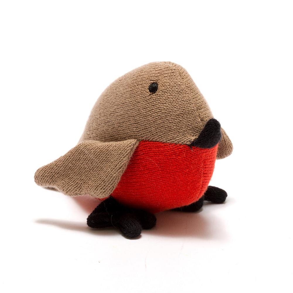 Knitted Robin Bird Soft Baby Toy - BY5849 - Uneeka