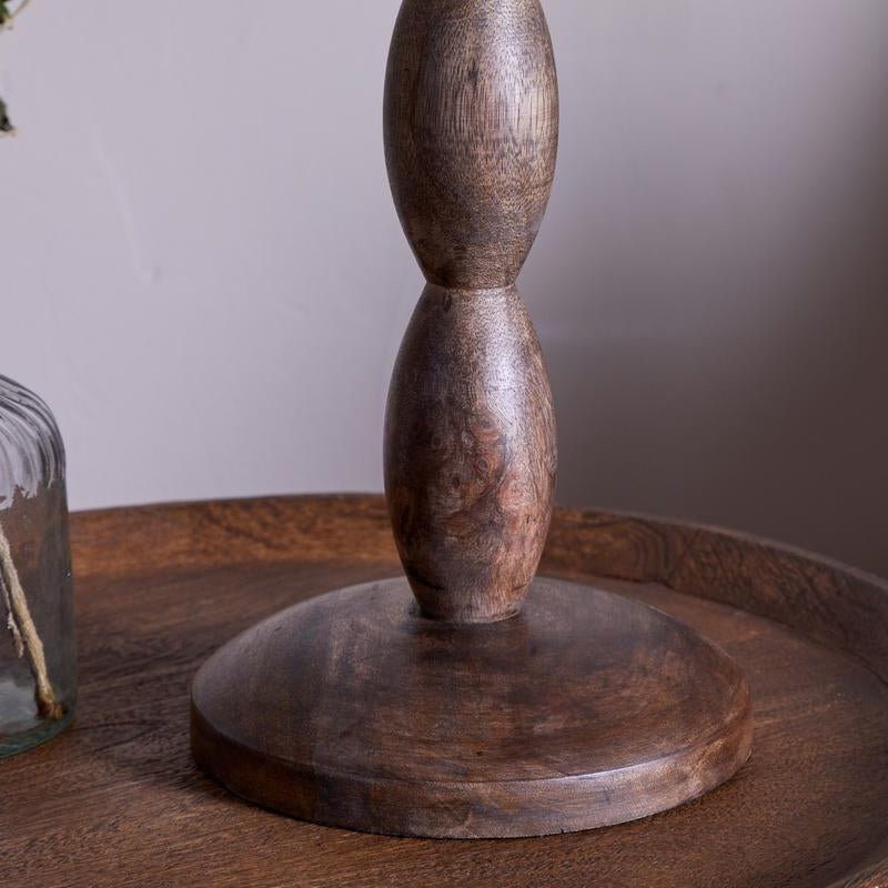 Konali Ash Finish Mango Wood Table Lamp Base - KL4401 - Uneeka