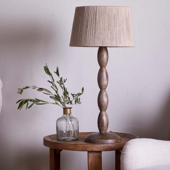 Konali Ash Finish Mango Wood Table Lamp Base - KL4401 - Uneeka
