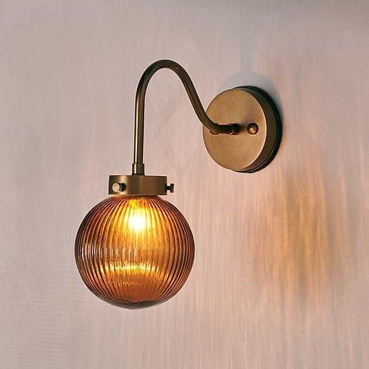 Konnie Amber Glass Bathroom Wall Light - KL4001 - Uneeka