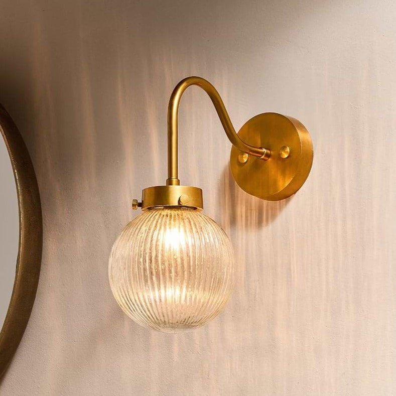 Konnie Clear Glass Bathroom Wall Light - KL2501 - Uneeka
