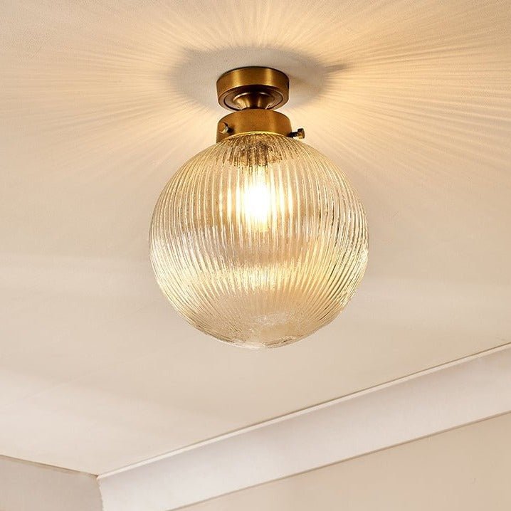 Konnie Globe Clear Glass Bathroom Ceiling Lamp - KL2601 - Uneeka