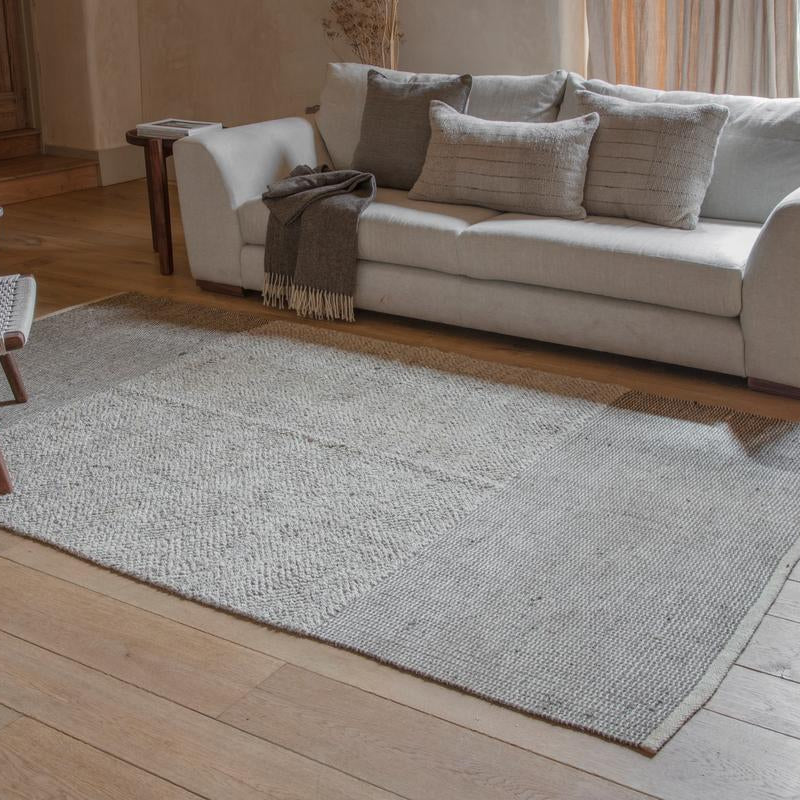 Kufri Light Blue & Brown Jute Rug - KU2002 - Uneeka