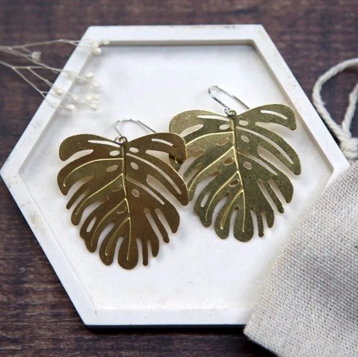 Large Assorted Shape Brass Earrings - LB005 - Uneeka