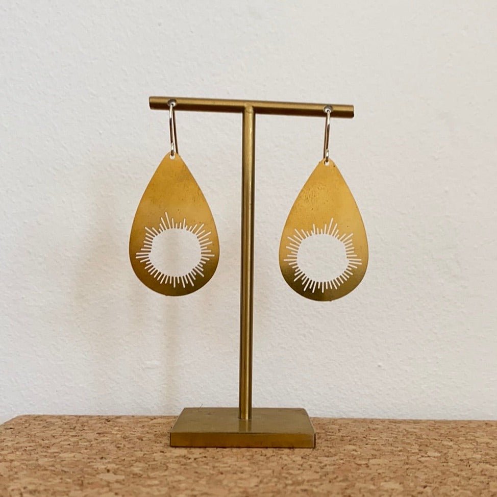 Large Assorted Shape Brass Earrings - LB013 - Uneeka