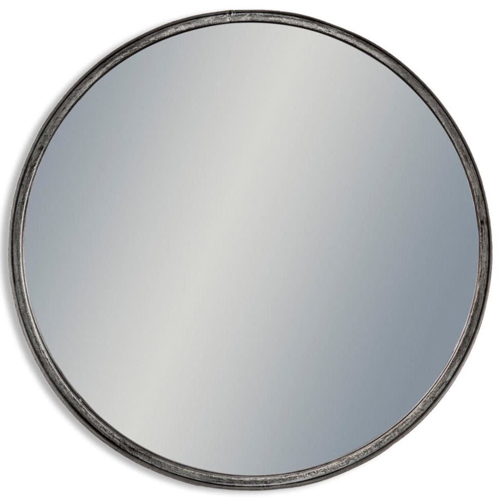 Large Black & Pewter Deep Framed Mirror - EM127 - Uneeka