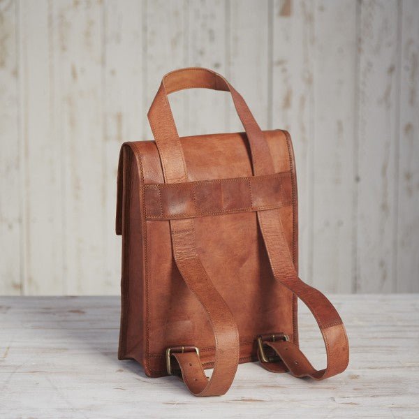 Large Brown Satchel Style Rucksack - LBP1 - Uneeka