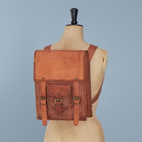 Large Brown Satchel Style Rucksack - LBP1 - Uneeka