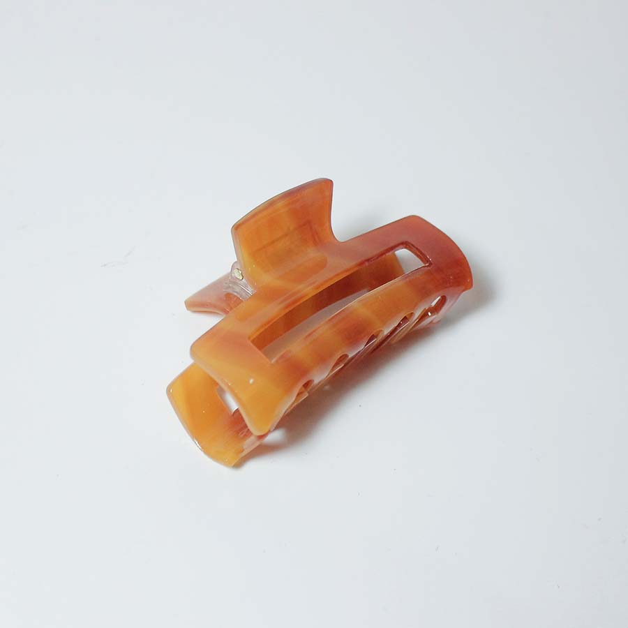 Large Colourful Resin Hair Claw Clips - CX - 2305 - 106 - brownorange - Uneeka