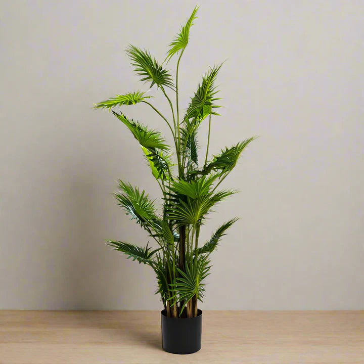Large Faux Palm Tree With Black Pot - AF40 - Uneeka