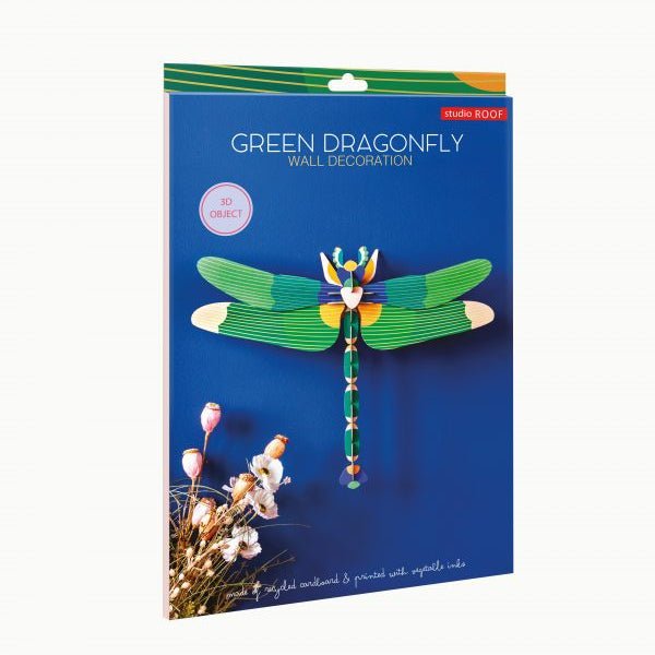 Large Green Dragonfly Cardboard Model - TTM106 - Uneeka