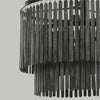 Large Modern Black Wooden Chandelier Style Hanging Lamp - 2950512 - Uneeka