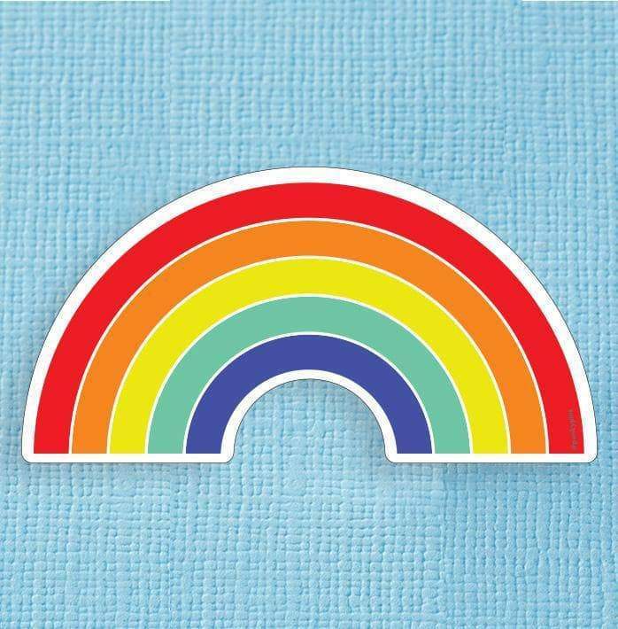 Large Rainbow Vinyl Sticker - ST - LAP - 46 - Uneeka