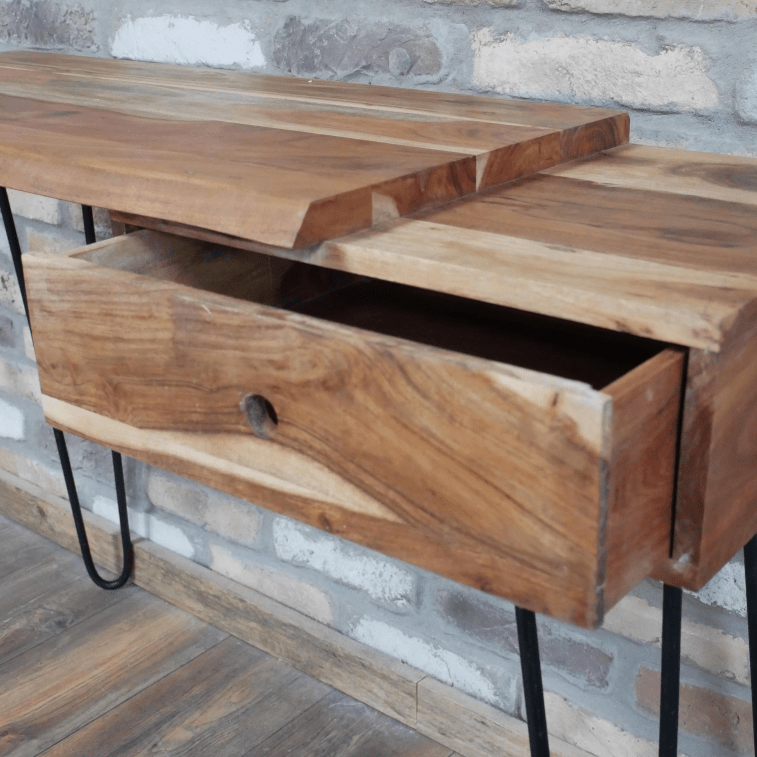 Layered Wood & Metal Desk - 8078 - Uneeka