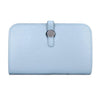 Leather Purse with Round Silver Fastening - 12300Purse - LBLUE - Uneeka