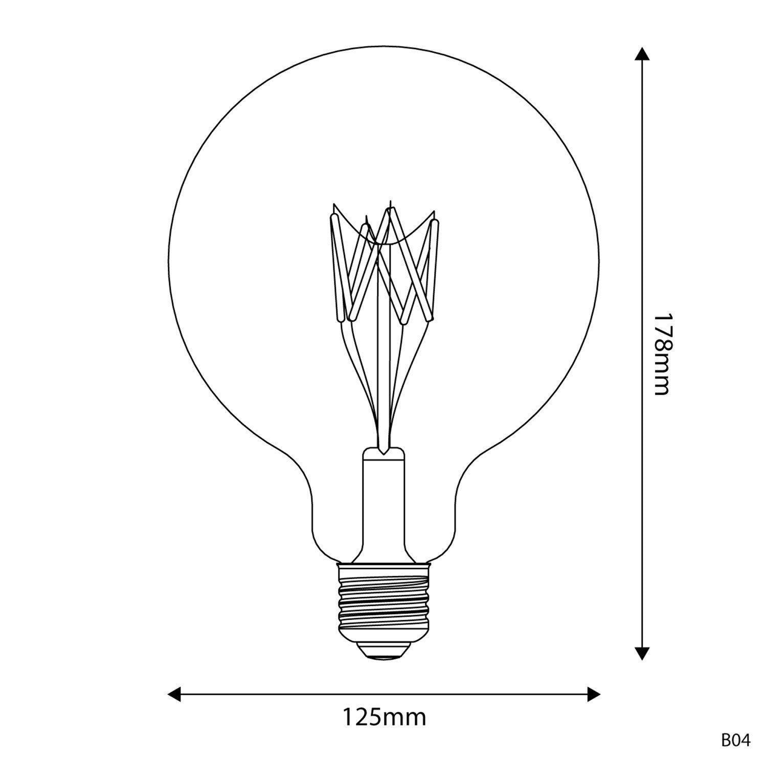 LED Clear Globe 5V E25 Dimmable Bulb - BB - B04 - Uneeka