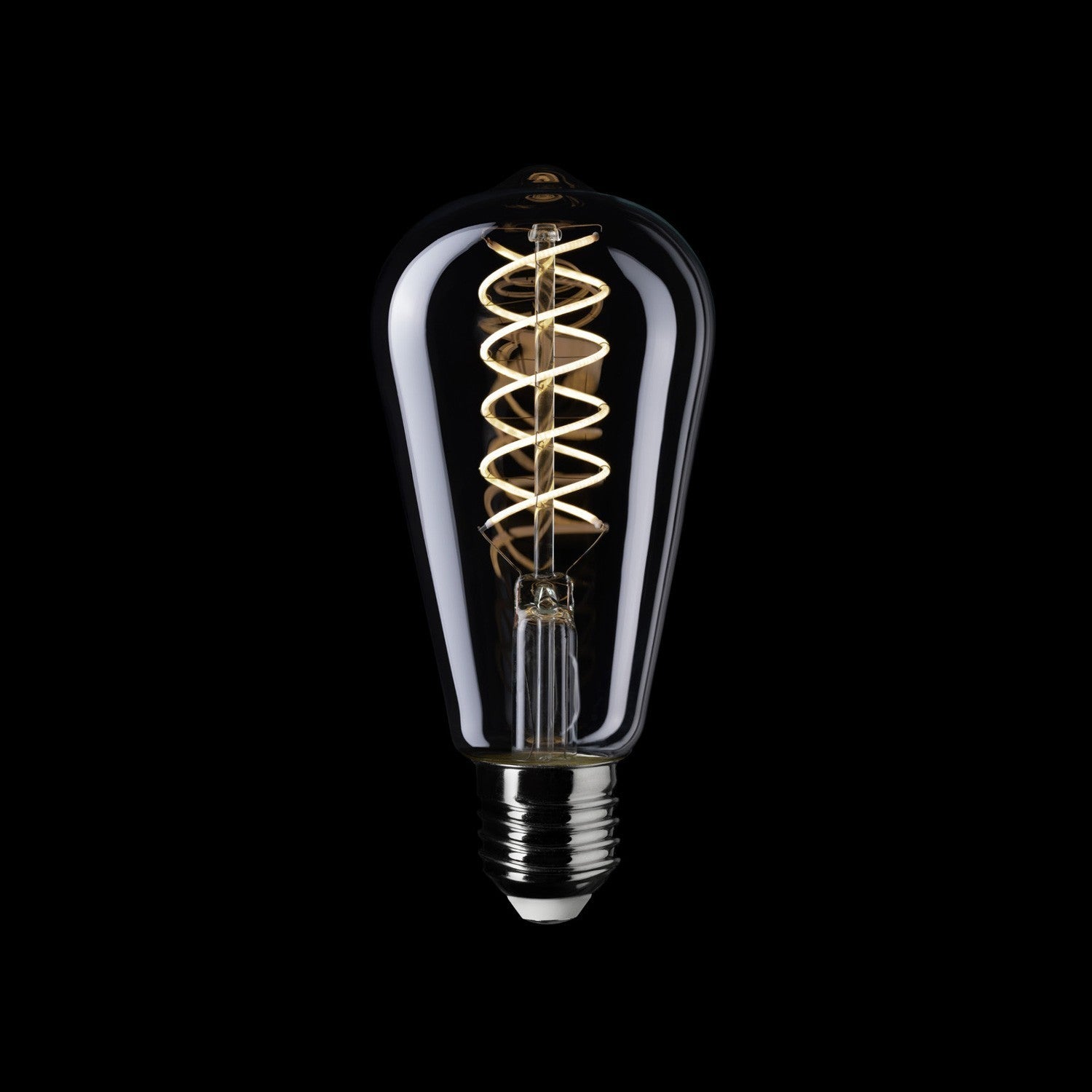 LED White Spiral Filament Edison ST64 5.9W E27 Dimmable Bulb - BB-W02 - Uneeka