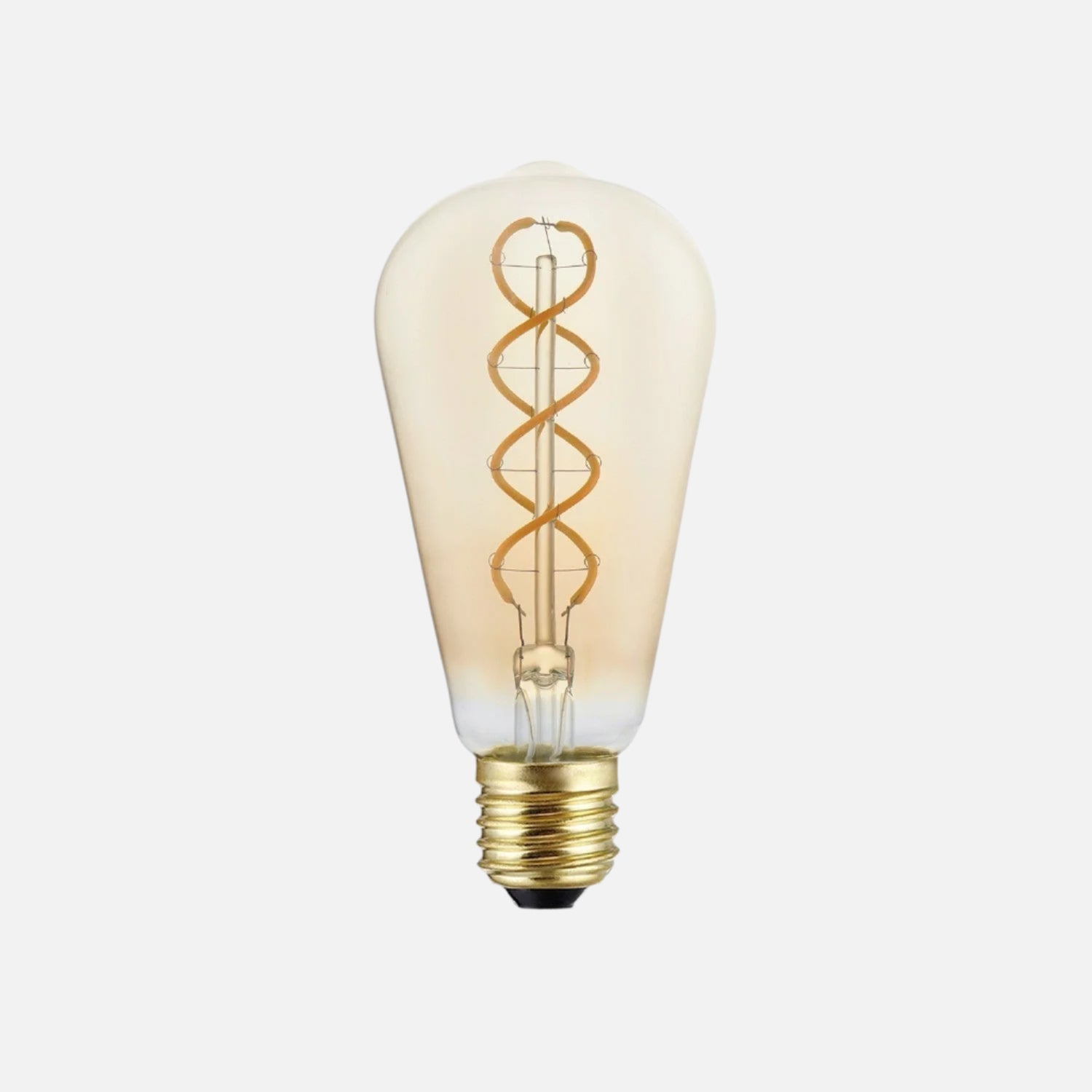 LED Gold Edison 5V ST64 E27 Spiral Filament Dimmable Bulb - BB - B01 - Uneeka
