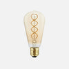 LED Gold Edison 5V ST64 E27 Spiral Filament Dimmable Bulb - BB - B01 - Uneeka
