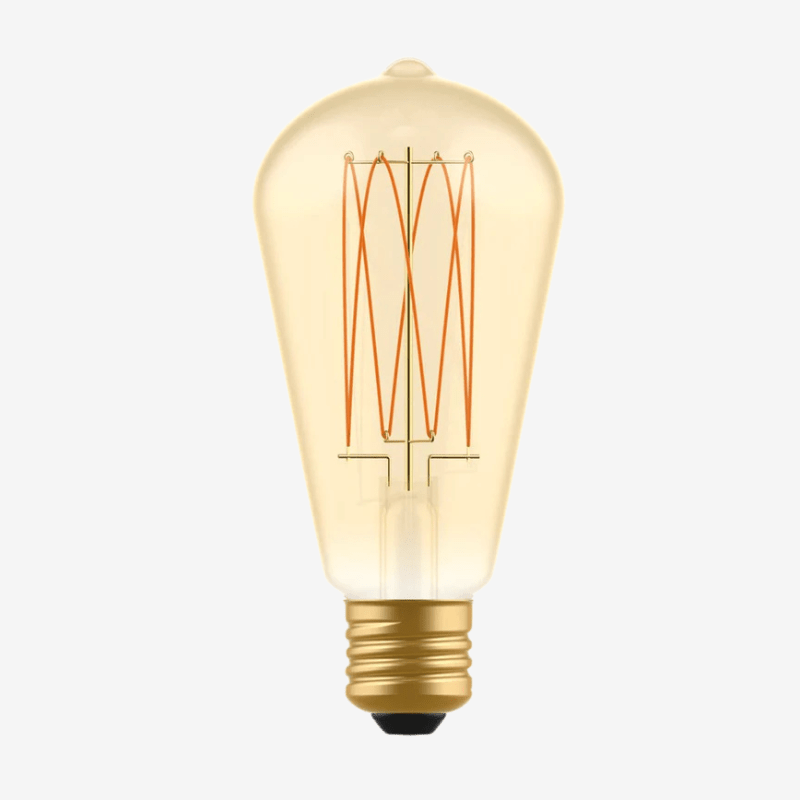 LED Gold Edison Carbon Line Filament ST64 7W E27 Dimmable Bulb - BB - C54 - Uneeka