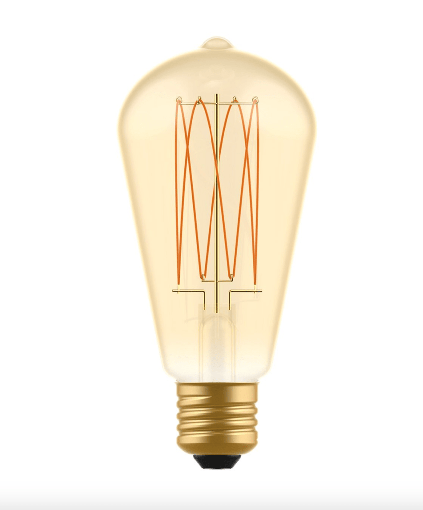 LED Gold Edison Carbon Line Filament ST64 7W E27 Dimmable Bulb - BB - C54 - Uneeka