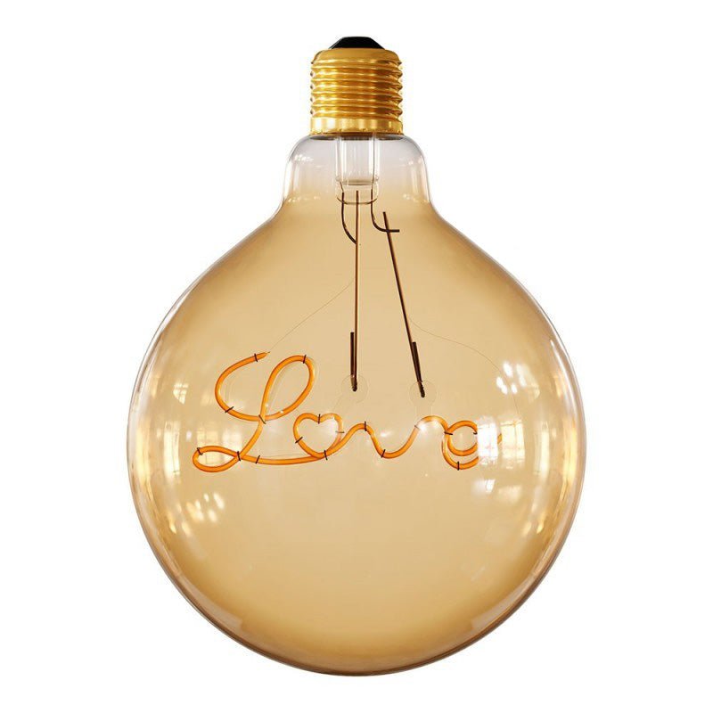 LED Golden Light Bulb - Globe G125 Single Filament “Love” - 5W E27 - CBL700216 - Uneeka