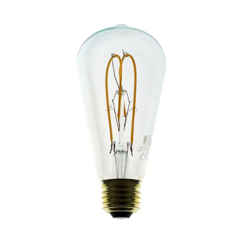 LED Light Bulb - Edison ST64 Curved Double Loop Filament - 5W E27 Dimmable* - DL700143 - Uneeka