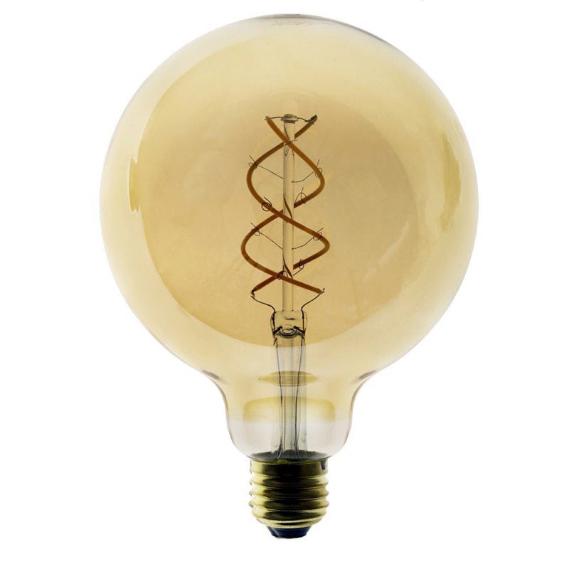 LED Light Bulb - Globe G125 Curved Spiral Filament - 5W E27 Dimmable - DL700139 - Uneeka