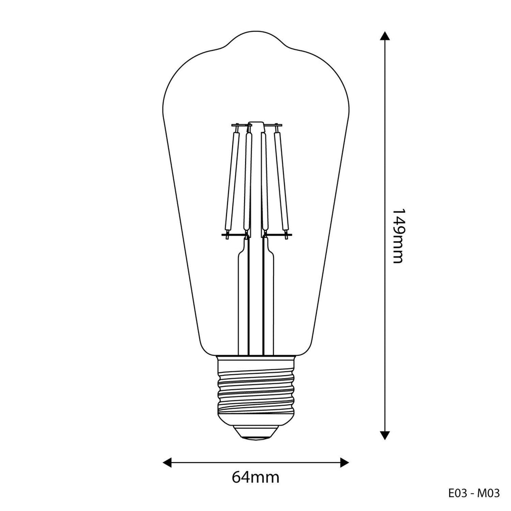 LED Milky Edison ST64 4W E27 Bulb - BB - M03 - Uneeka