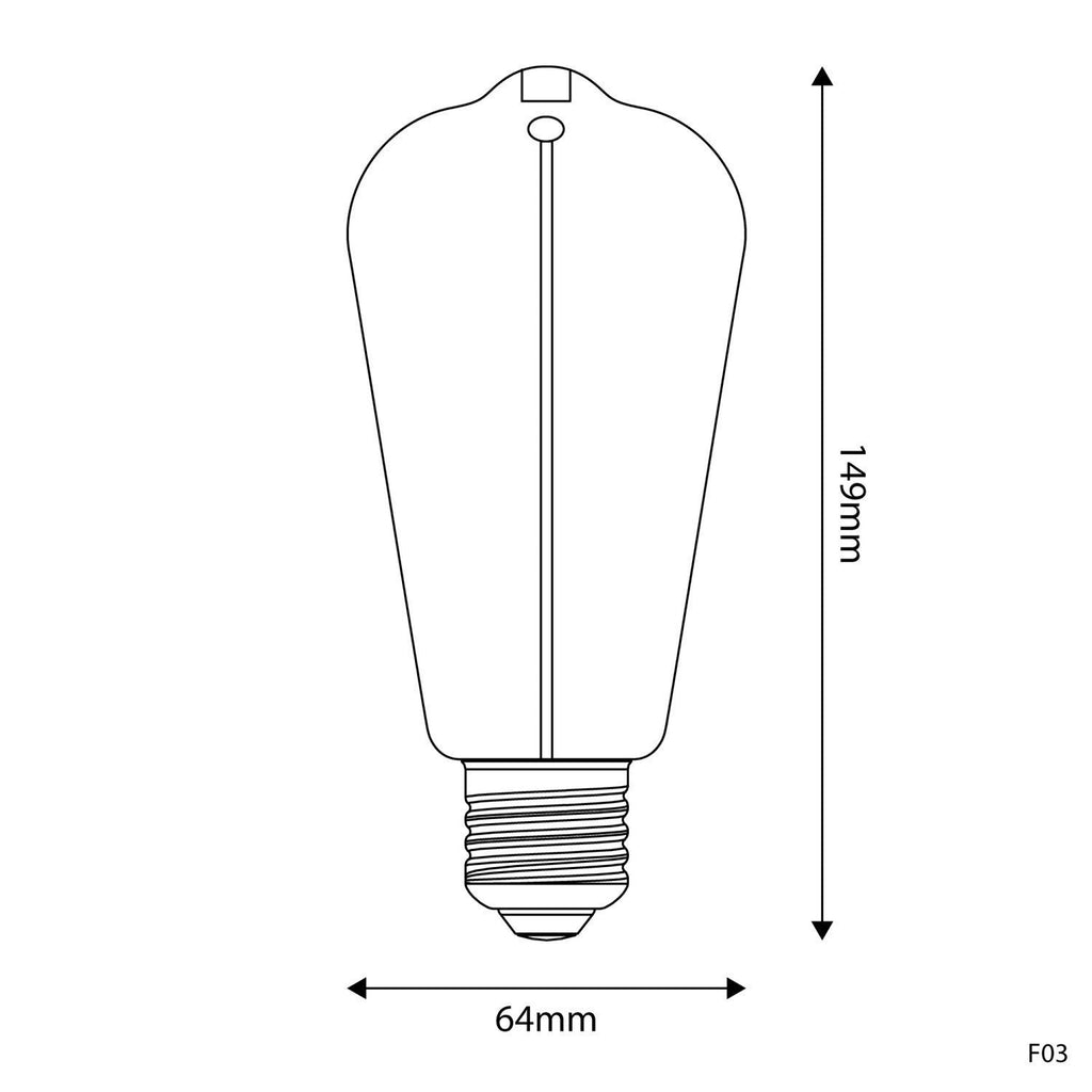 LED Smoke Magnetic Light Bulb - Edison ST64 2,2W - BB - F03 - Uneeka