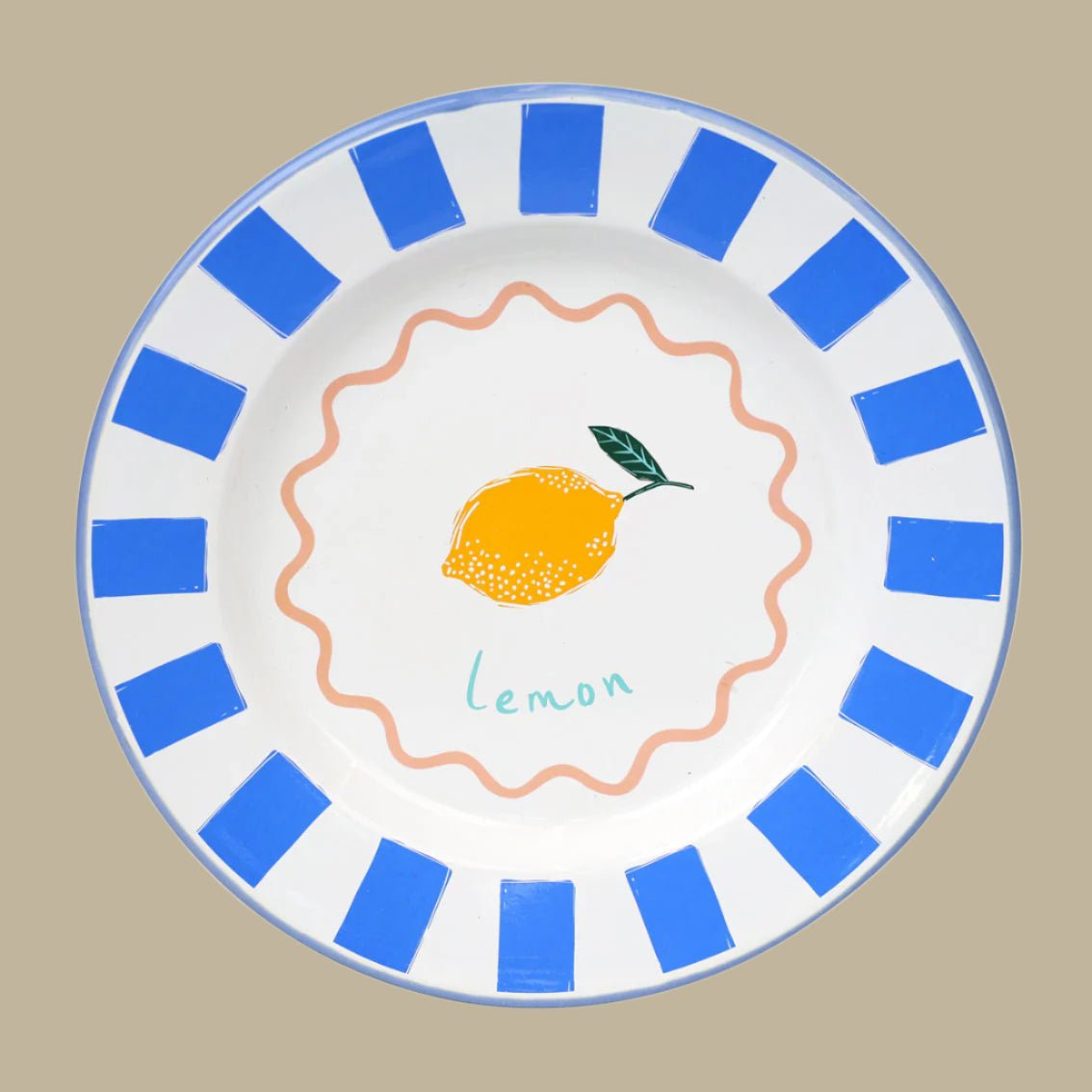 Lemon Enamel Dinner Plate - ENML - PLATE - LEM - 25 - Uneeka