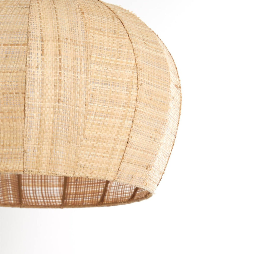 Light Natural Raffia Domed Pendant Lampshade - 2985733 - Uneeka