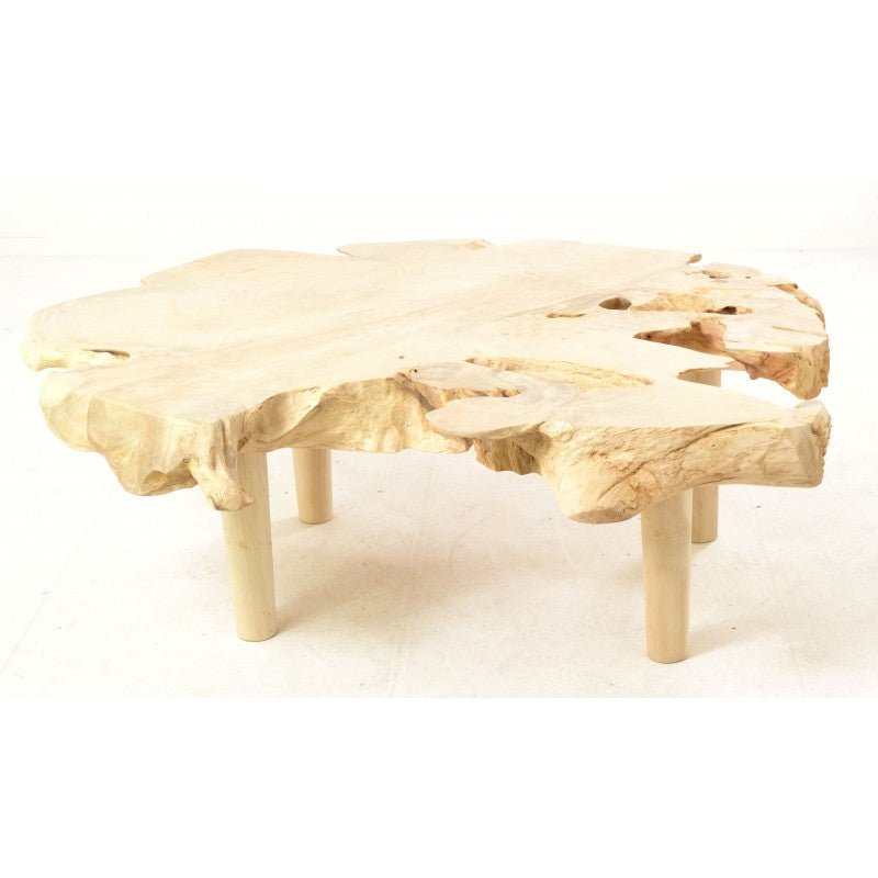 Light Teak Root Rustic Coffee Table - IS84 - Uneeka