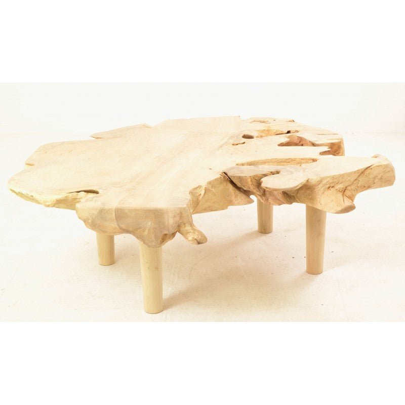 Light Teak Root Rustic Coffee Table - IS84 - Uneeka