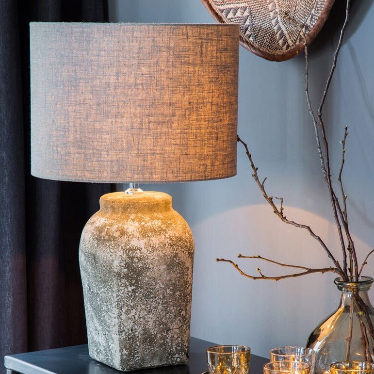 Linen Natural Cylinder Lampshade - 2220868 - Uneeka