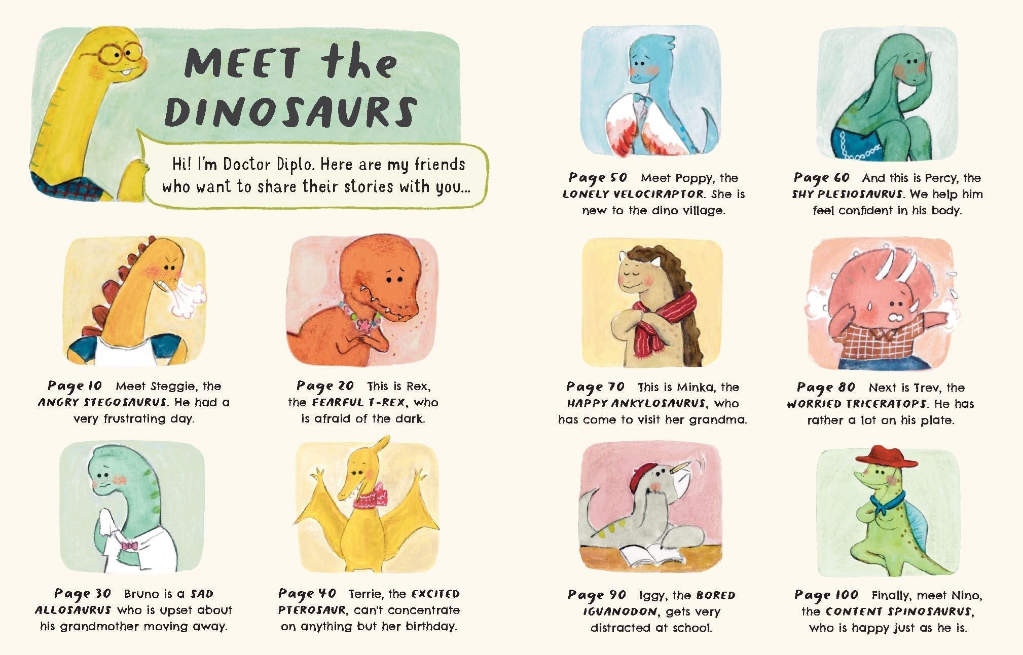 Little Dinosaurs Big Feelings Children's Story Book - B070872 - Uneeka