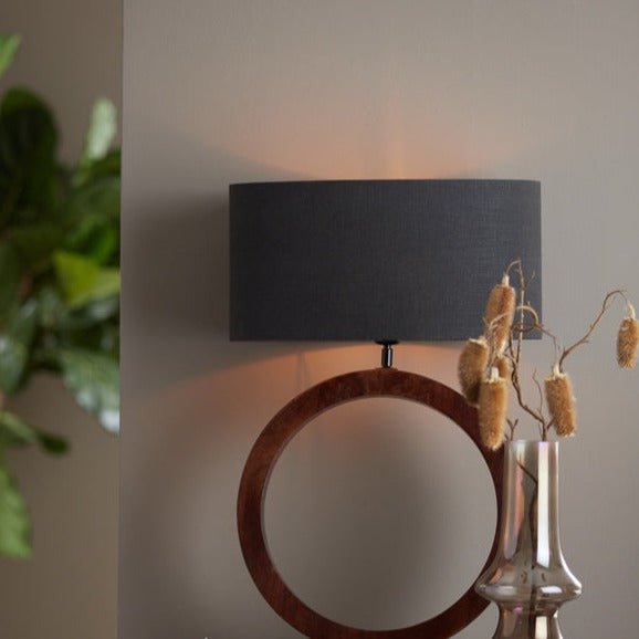 Livigno Anthracite Oval Lampshade* - 3845881 - Uneeka