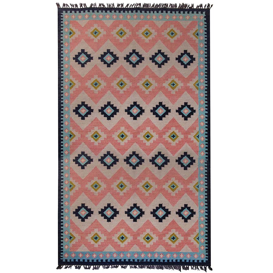 Lotti Hand Woven Pink Wool Rug - R20569 - Uneeka