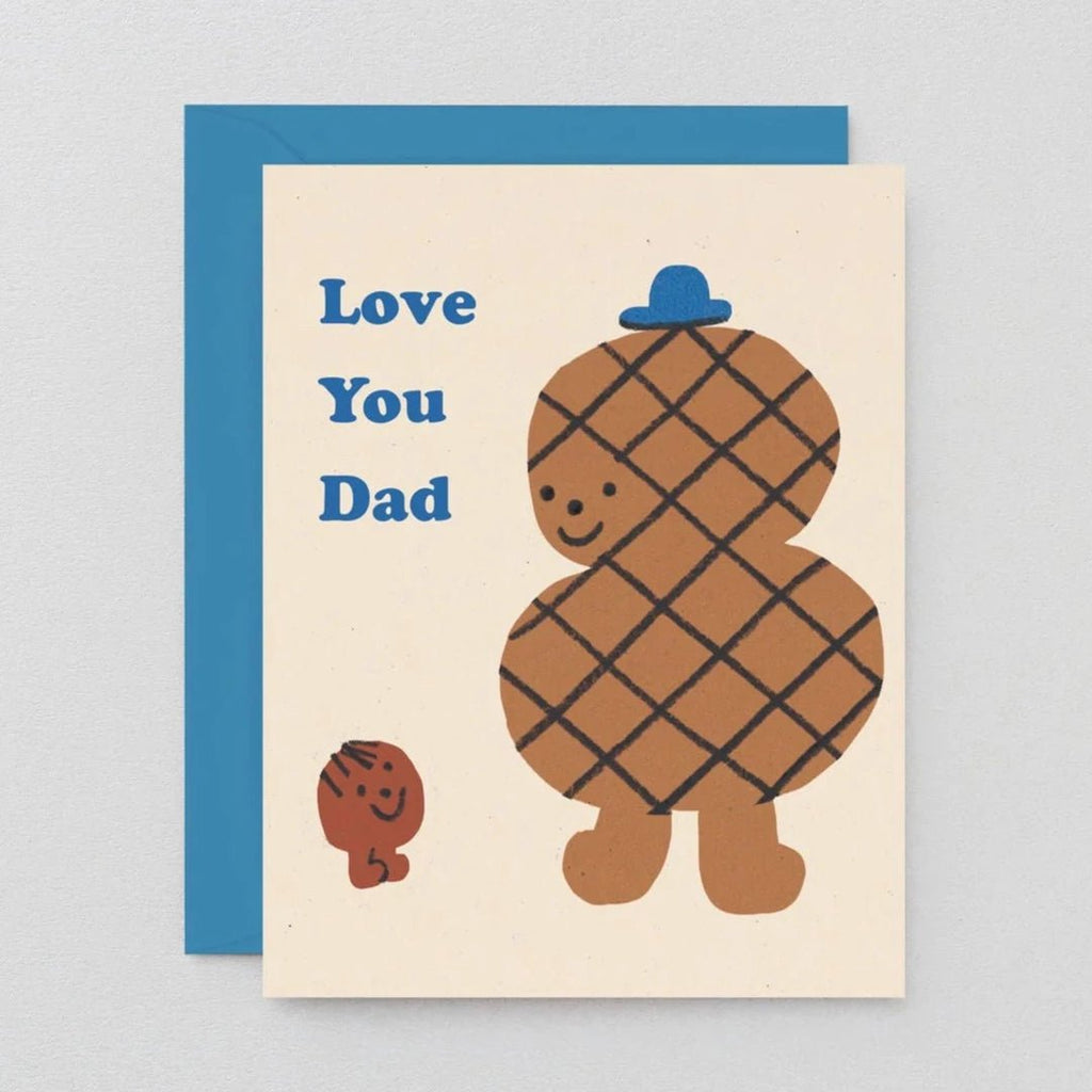 Love You Dad Peanut Greetings Card - KC016 - Uneeka