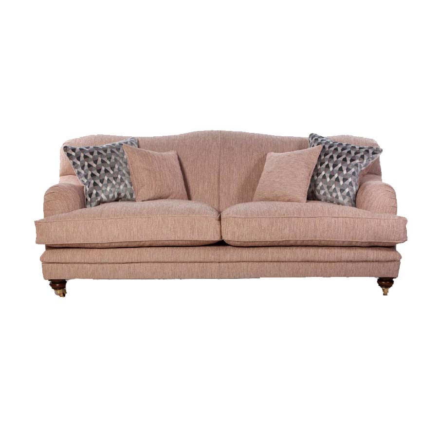 Lovelle 2 Seater Grand Upholstered Fabric Sofa - Made To Order - J Brown Chamonix - 293 Linen - LOV2G - Uneeka