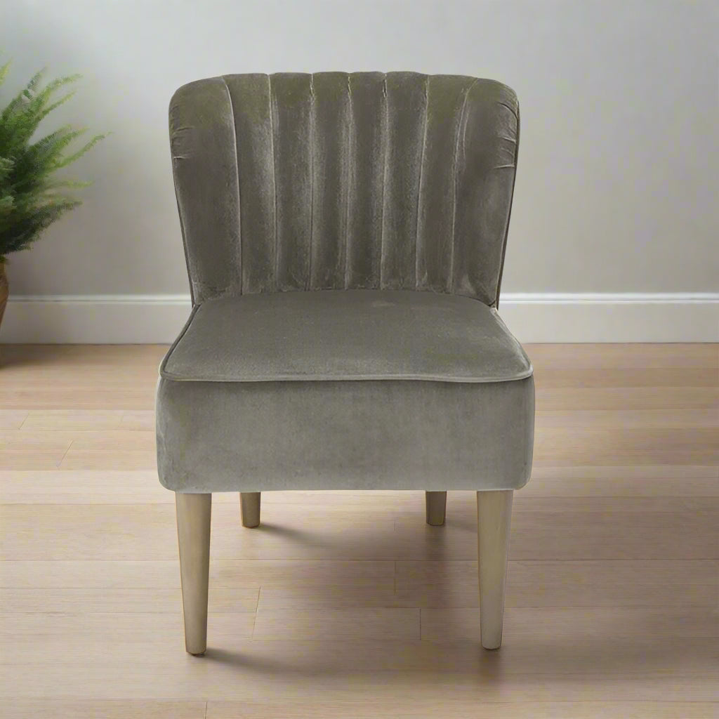 LPD Bella Velvet Occasional Chair - BELCHAGREY - Uneeka