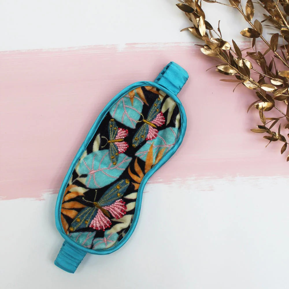 Embroidered Butterfly Eye Mask - LXEYEBUG001 - Uneeka