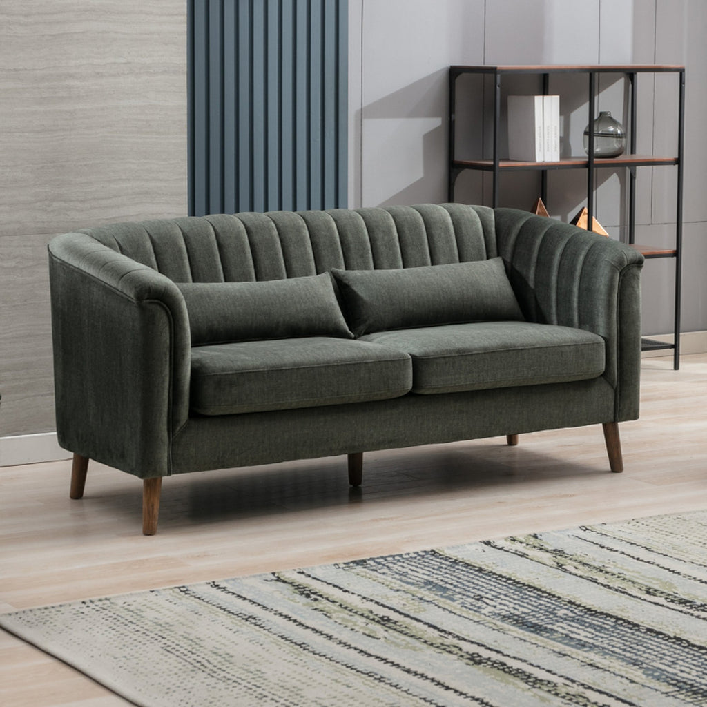 Maddox Short Pile Velvet 3 Seater Sofa - VLA103 - Uneeka