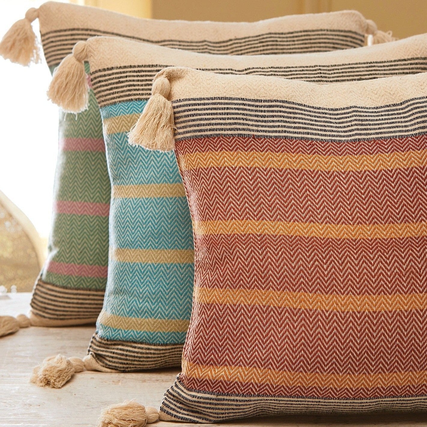 Malabar Stripe Cushion - CC130 - PG - Uneeka